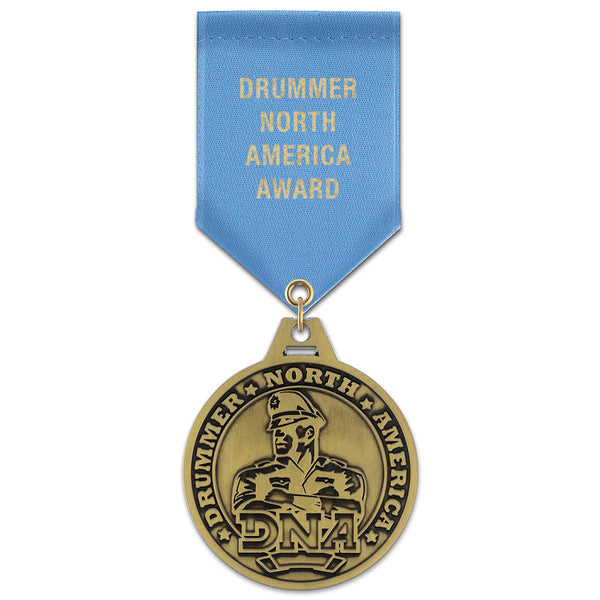 1-3/4" HL Custom Award Medal With Satin Drape Ribbon