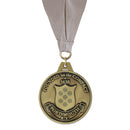 2" HG Custom Award Medal With Grosgrain Neck Ribbon