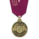 2" HG Custom Award Medal With Satin Neck Ribbon