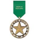 2-3/4" Stock RS Award Medal With Custom Satin Drape