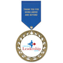 2-3/4" Custom RS14 Award Medal With Satin Drape Ribbon