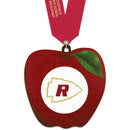 5" Standard Shape Birchwood Medal With Satin Neck Ribbon