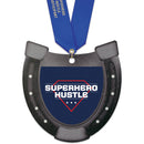 5" Standard Shape Birchwood Medal With Satin Neck Ribbon