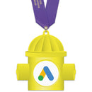 5" Standard Shape Birchwood Medal With Satin Neck Ribbon