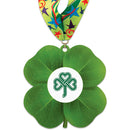 5" Standard Shape Birchwood Medal With Stock Millennium Neck Ribbon