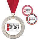 2-3/4" Custom GGM Award Medal With Grosgrain Neck Ribbon