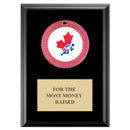 5" x 7" Custom GGM Medal Award Plaque - Black Finish