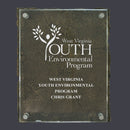 8" x 10" Resin Award Plaque With Engraved Acrylic Overlay