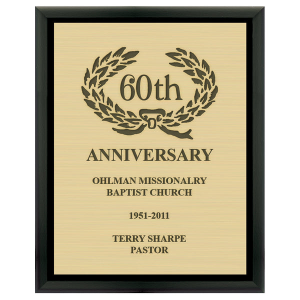 9" x 12"  Award Plaque - Black w/ Engraved Plate