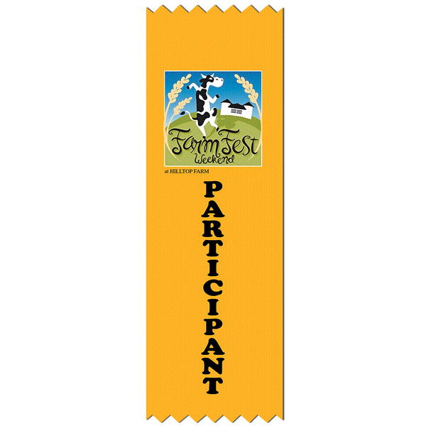 1-5/8" x 6" Custom Multicolor Pinked Top Award Ribbon