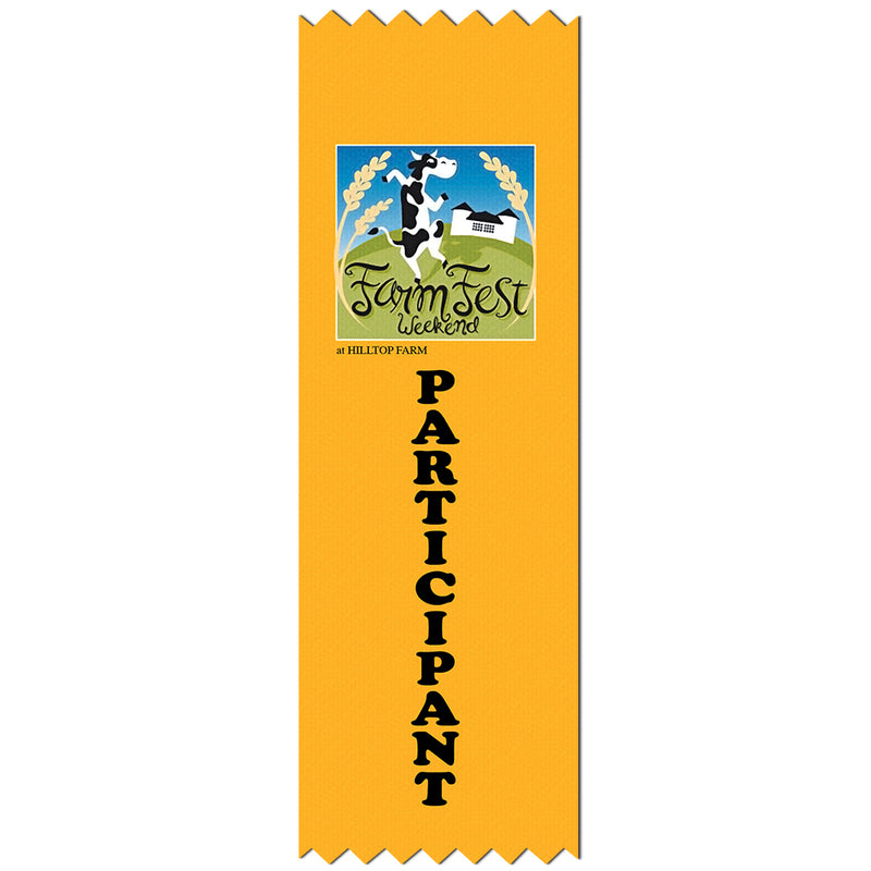 1-5/8" x 6" Custom Multicolor Pinked Top Award Ribbon