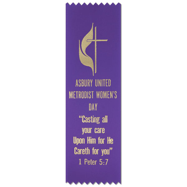 2-1/2" x 8" Custom Pinked Top Award Ribbon