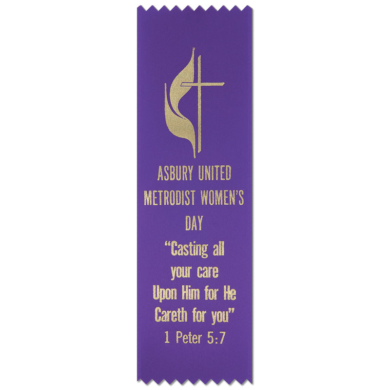 2-1/2" x 8" Custom Pinked Top Award Ribbon