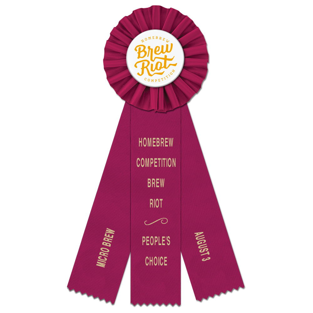Ideal 3 Rosette Award Ribbon With 3 Streamer Printing, 4