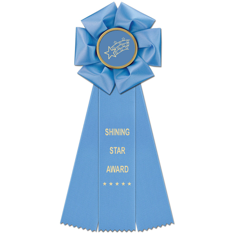 Beauty 3 Rosette Award Ribbon 4-1/2" Top