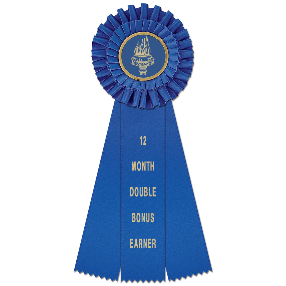 Luxury 3 Rosette Award Ribbon 4-1/2