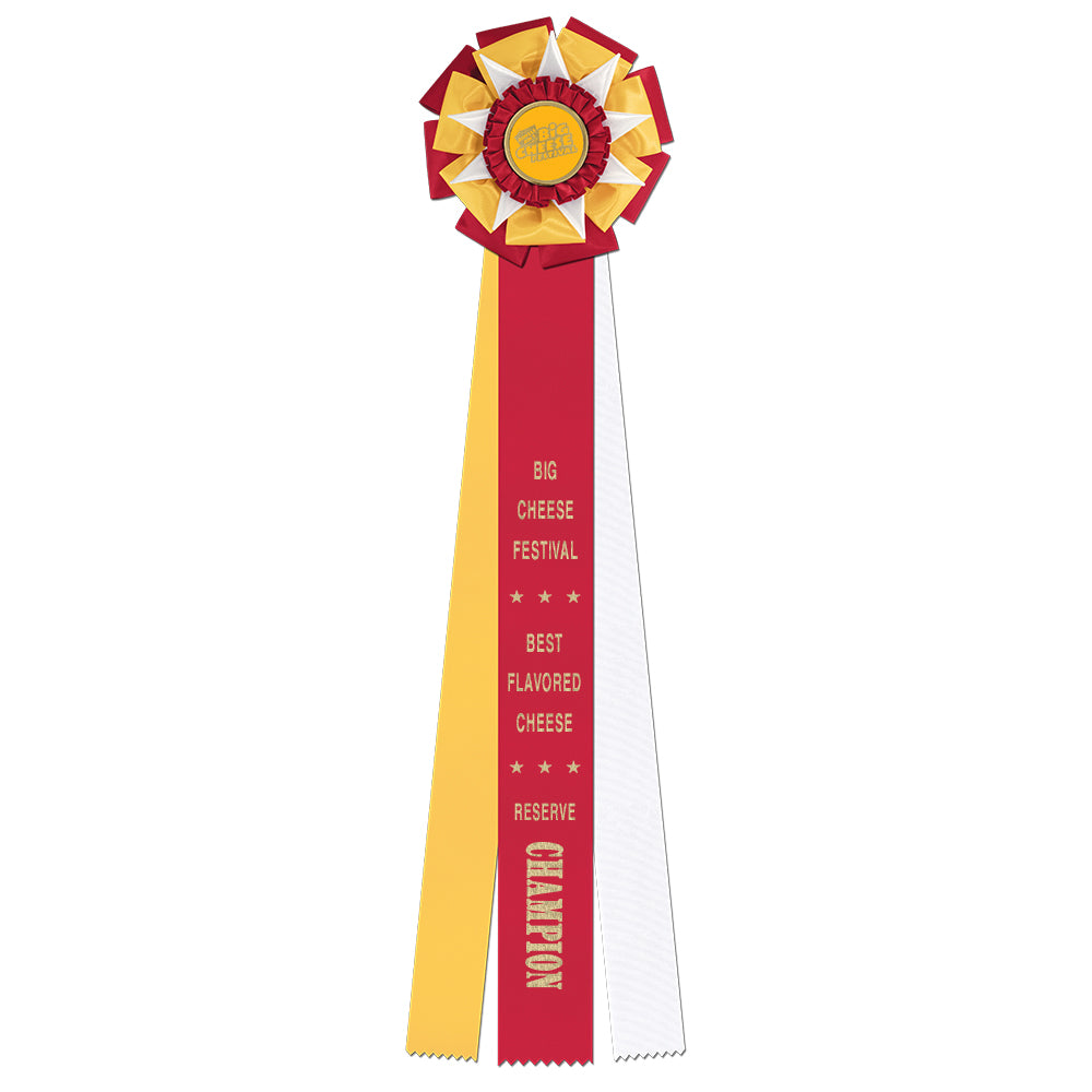 Newcastle 3 Rosette Award Ribbon, 6-1/2