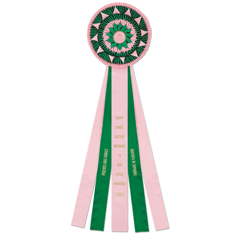 Sparkford 5 Rosette Award Ribbon, 12" Top