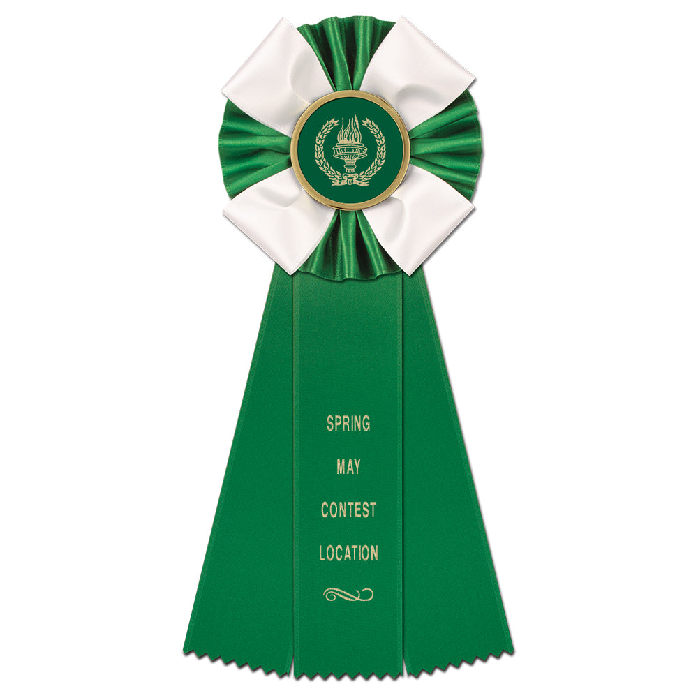 Kendal 3 Rosette Award Ribbon, 4-1/2