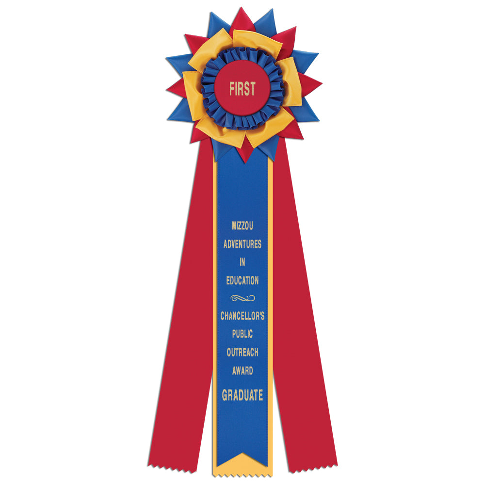 Amesbury 3 Rosette Award Ribbon, 6