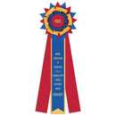 Amesbury 3 Rosette Award Ribbon, 6" Top