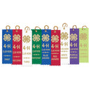 1-5/8" X 6" Stock Square Top 4-H Club Work Award Ribbon