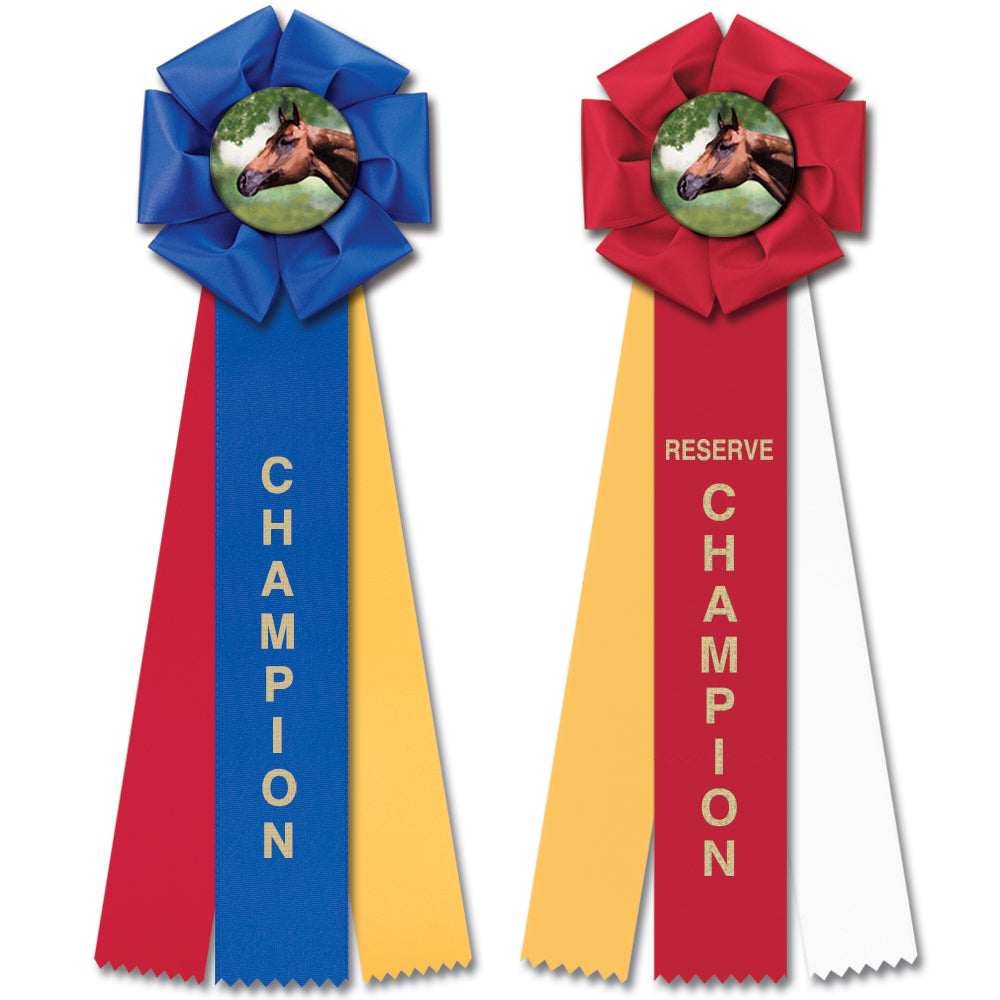 Rooster Winner Ribbon Stock Beauty Rosette | Award Ribbon | Champion