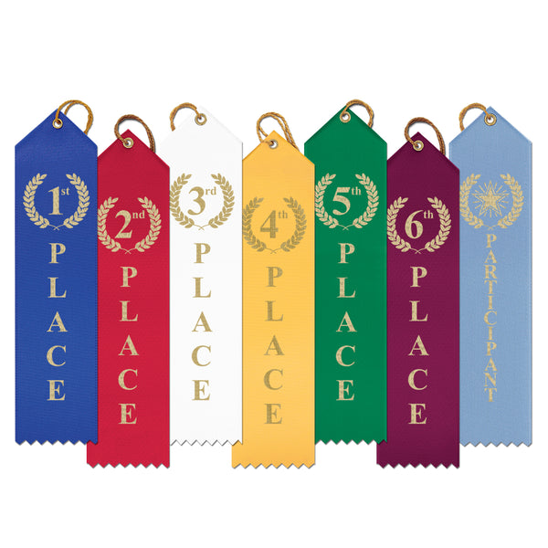 1st-5th Place Award Ribbons With Cards Assortment Pack