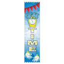 2" X 8" Stock Multicolor Pinked Top Best Time Award Ribbon