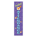 2" x 8" Stock Multicolor Pinked Top Perfect Attendance Award Ribbon