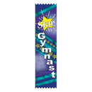 2" X 8" Stock Multicolor Pinked Top Star Gymnast Award Ribbon