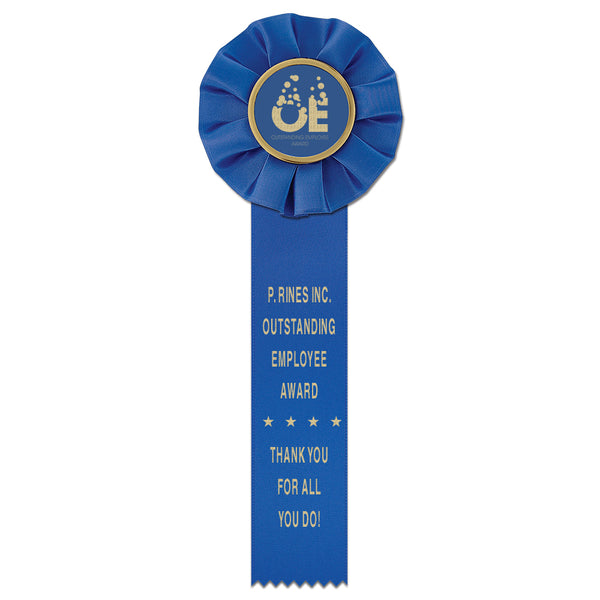 Empire 1 Rosette Award Ribbon, 4" Top