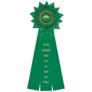 Midhurse 3 Rosette Award Ribbon, 5-1/2" Top