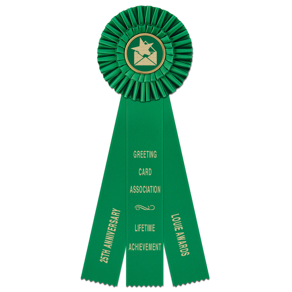 Shannon 3 Rosette Award Ribbon With 3 Streamer Printing, 5