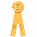 Hampshire 2 Rosette Award Ribbon, 5-1/2" Top