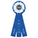 Shetland 3 Rosette Award Ribbon With 3 Streamer Printing, 5-1/2" Top