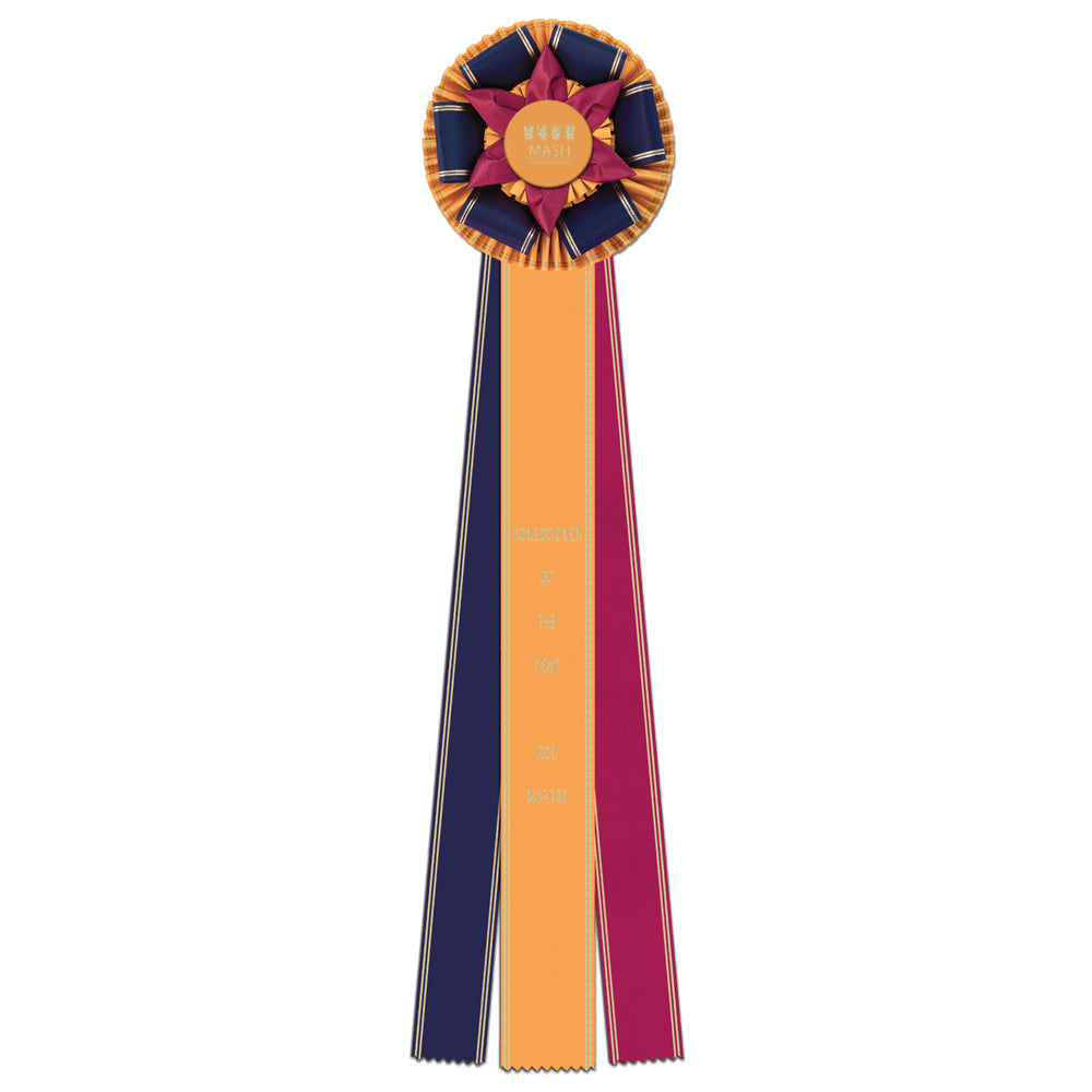Hampton 3 Rosette Award Ribbon, 6-1/2