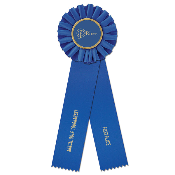 Ideal 2 Rosette Award Ribbon, 4" Top
