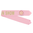 Custom Award Half Sash With 3" Rosette <15 Letters