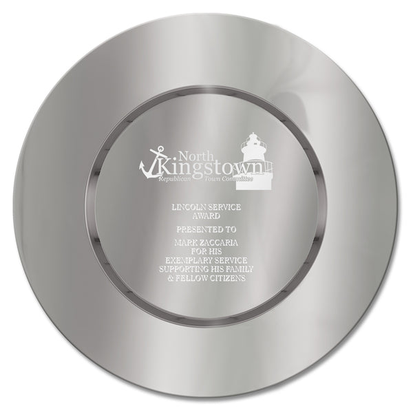 6" Round Charger Award Tray