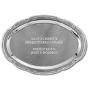 9" x 6-1/2" Scalloped Oval Award Tray
