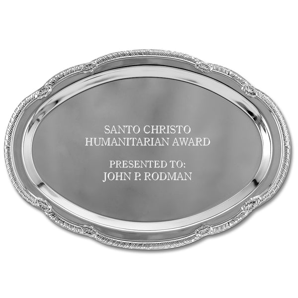 Silver Trays | Custom Engraved Silver Award Trays