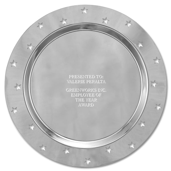 9-1/2" Award Tray With Cut Out Star Border