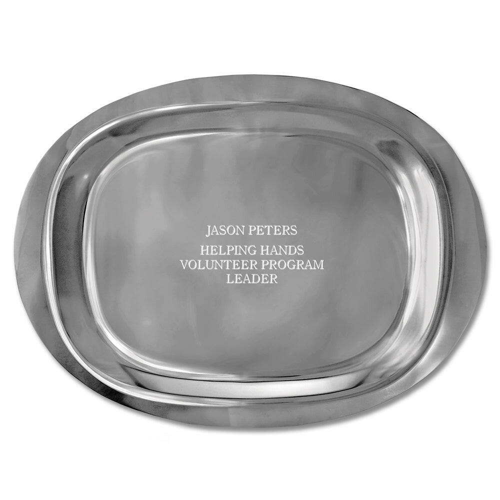 Oval Plain Edge Award Tray Hodges Badge