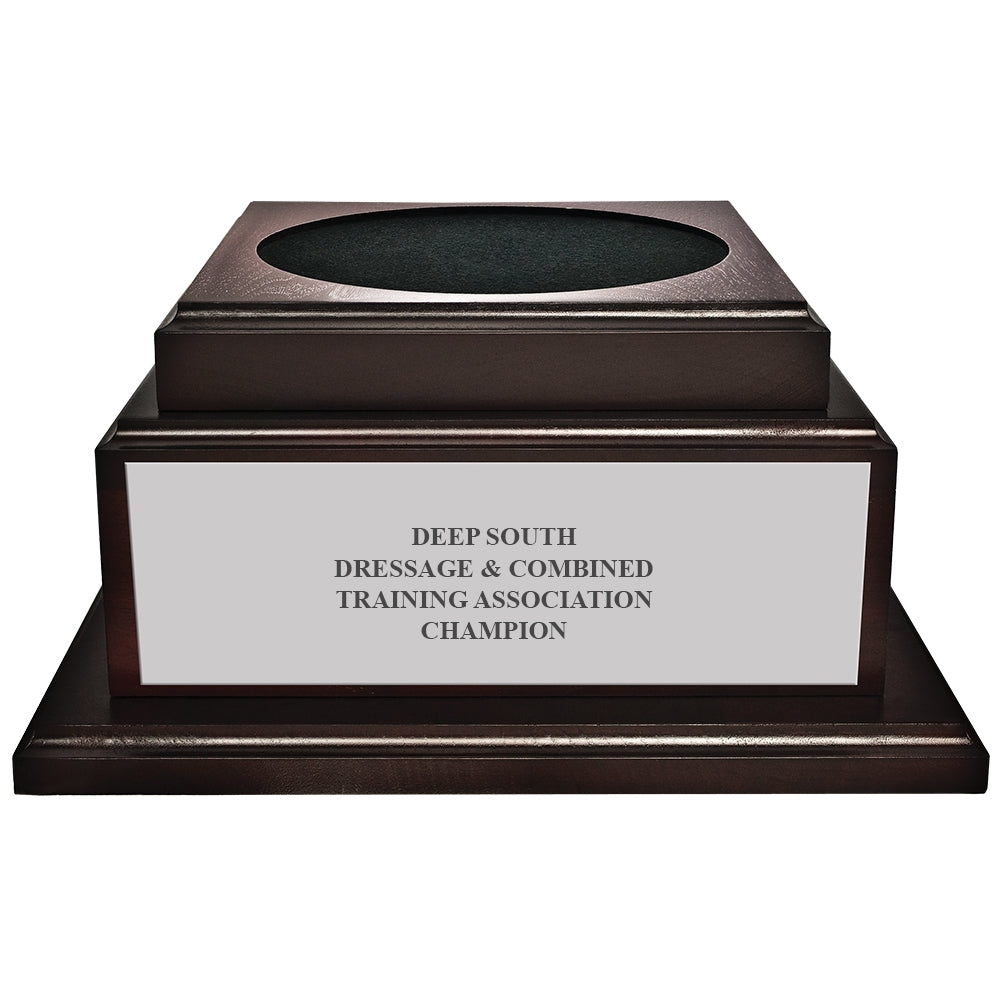 Sports Award – Large Cherry Trophy Base - Sold by Hodges Badge Company