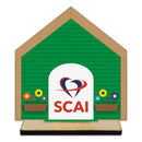 5" Dog House Shape Birchwood Award Trophy With Birchwood Base