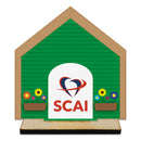 5" Dog House Shape Birchwood Award Trophy With Birchwood Base