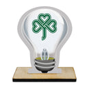 5" Light Bulb Shape Birchwood Award Trophy With Birchwood Base