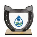 5" Horseshoe Shape Birchwood Award Trophy With Birchwood Base