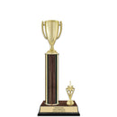 12" Walnut Finished Award Trophy With Trim - Hodges Badge Company, Inc.